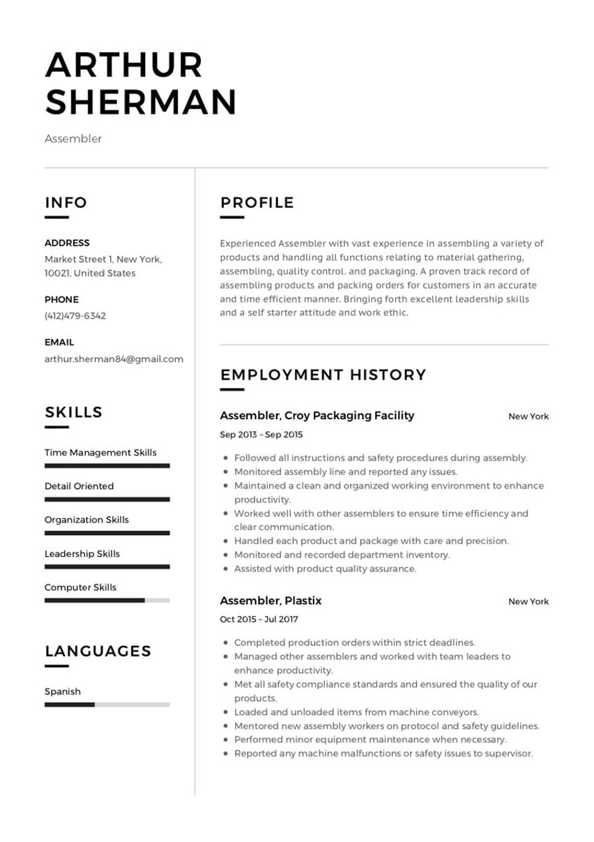 Berlim resume template