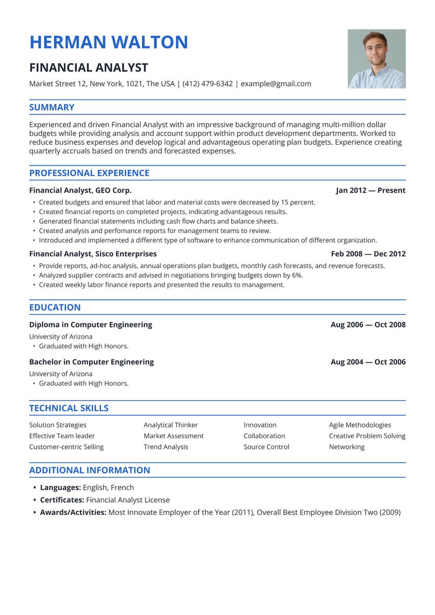 Helsinque resume template